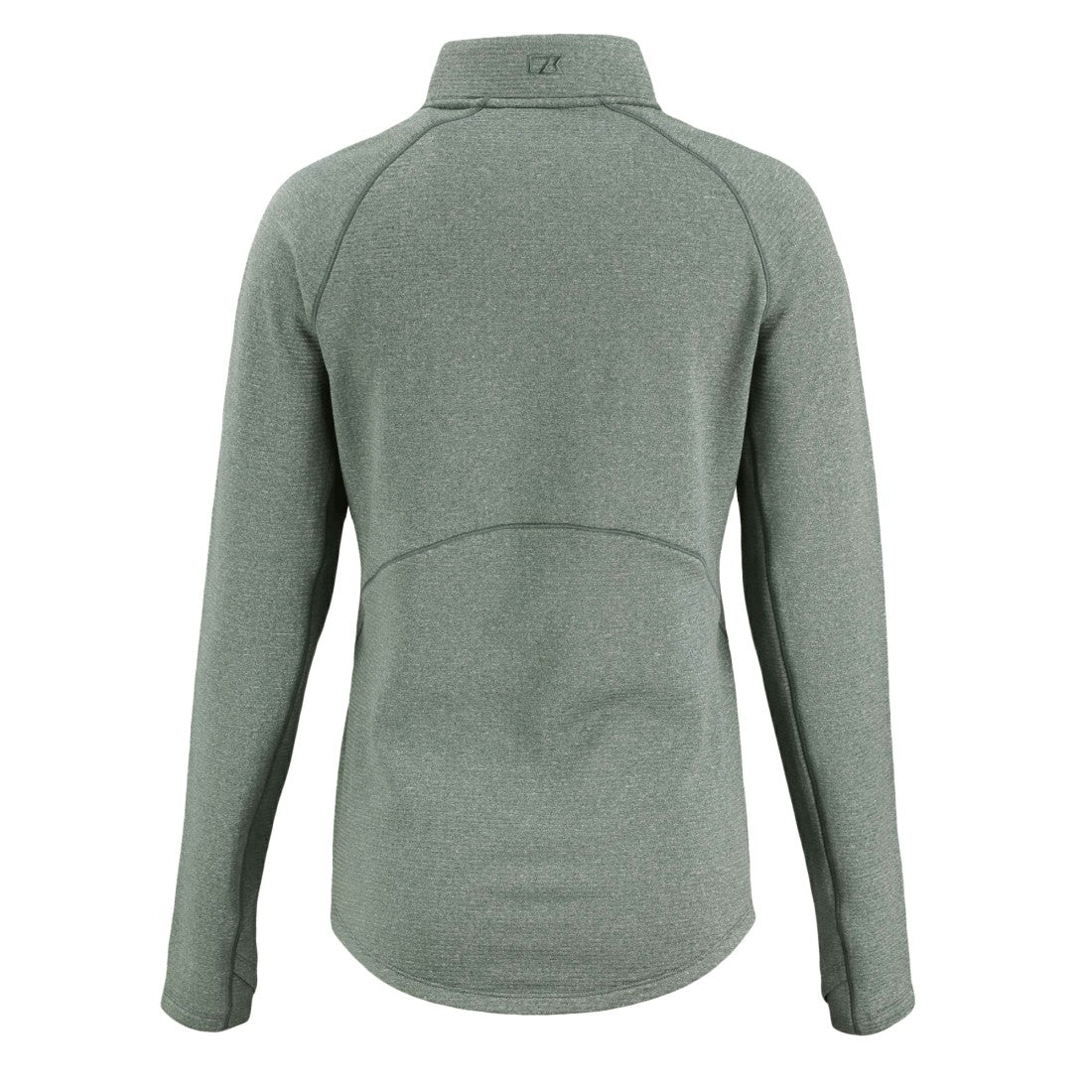 Green Bay Packers Cutter & Buck Women's Peshastin Eco Fleece Recycled Tri-Blend Raglan Half-Zip Jacket Heather Green | NFL