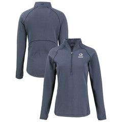 Green Bay Packers Cutter & Buck Women's Americana Peshastin Eco Fleece Recycled Tri-Blend Raglan Half-Zip Jacket Heather Navy | NFL