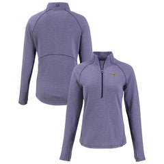 Minnesota Vikings Cutter & Buck Women's Peshastin Eco Fleece Recycled Tri-Blend Raglan Half-Zip Jacket Heather Purple | NFL
