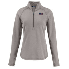 Seattle Seahawks Cutter & Buck Women's Americana Peshastin Eco Fleece Recycled Tri-Blend Raglan Half-Zip Jacket Heather Gray | NFL