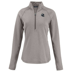 Seattle Seahawks Cutter & Buck Women's Peshastin Eco Fleece Recycled Tri-Blend Raglan Half-Zip Jacket Heather Gray | NFL