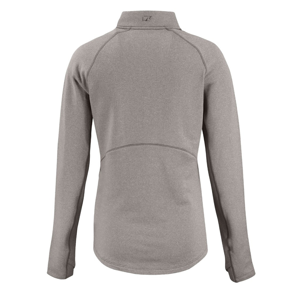 Tampa Bay Buccaneers Cutter & Buck Women's Peshastin Eco Fleece Recycled Tri-Blend Raglan Half-Zip Jacket Heather Gray | NFL