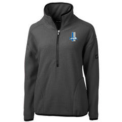 Detroit Lions Cutter & Buck Women's Historic Cascade Eco Sherpa Fleece Half-Zip Jacket Charcoal | NFL