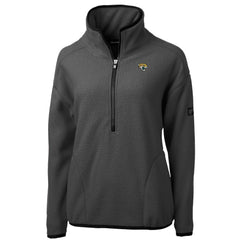 Jacksonville Jaguars Cutter & Buck Women's Cascade Eco Sherpa Fleece Half-Zip Jacket Charcoal | NFL