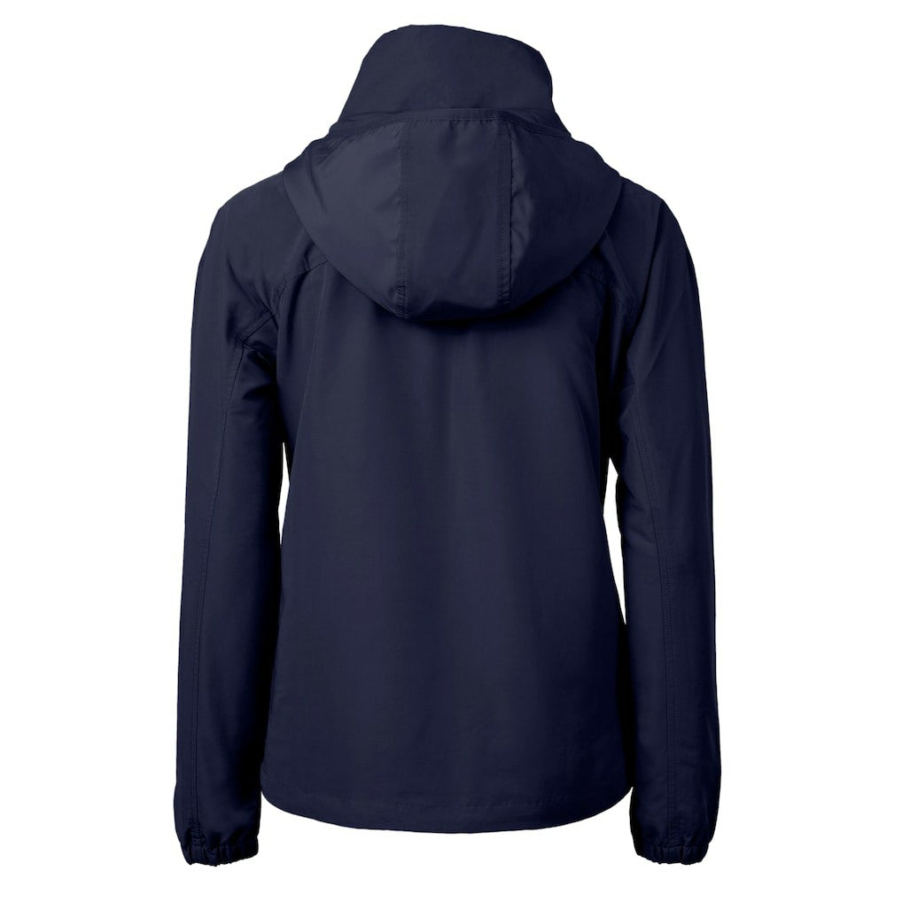 Chicago Bears Cutter & Buck Women's Charter Eco Recycled Half-Zip Hooded Anorak Jacket Navy | NFL