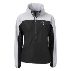 Indianapolis Colts Cutter & Buck Women's Charter Eco Recycled Half-Zip Hooded Anorak Jacket Black | NFL