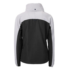 San Francisco 49ers Cutter & Buck Women's Charter Eco Recycled Half-Zip Hooded Anorak Jacket Black | NFL
