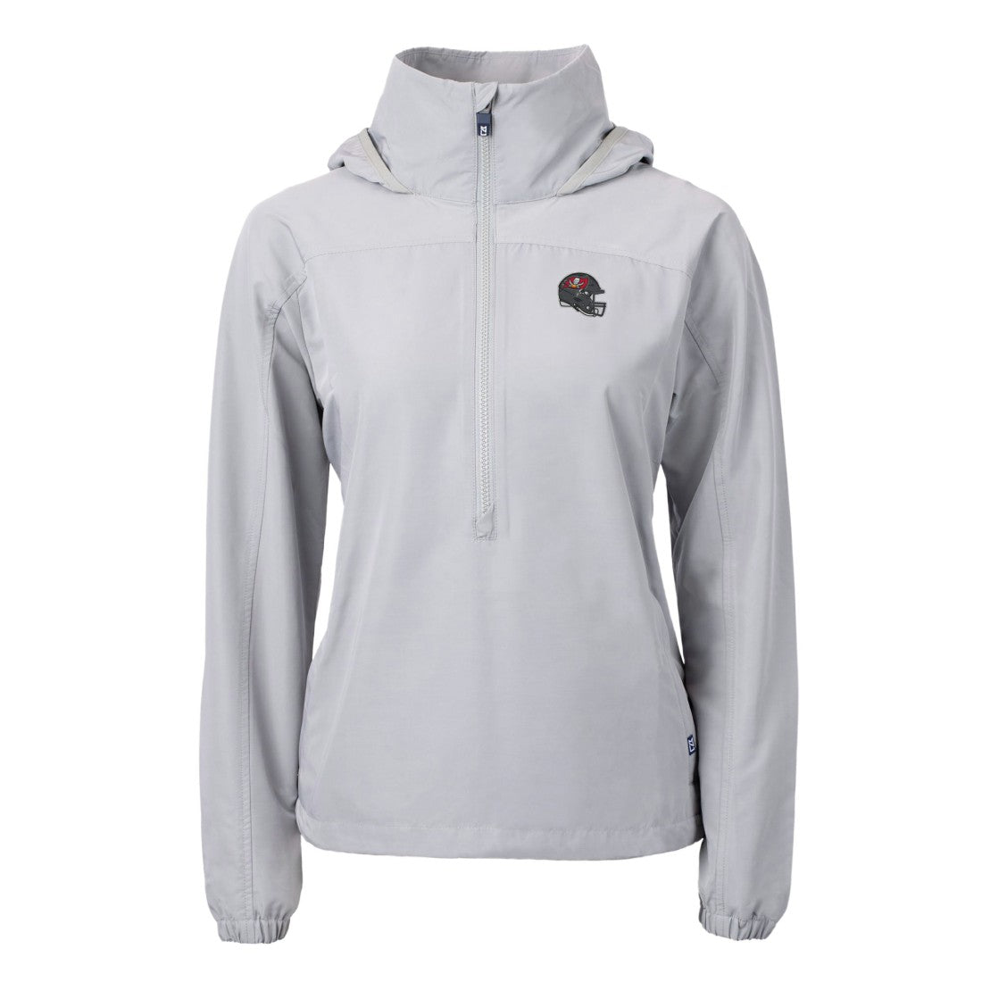 Tampa Bay Buccaneers Cutter & Buck Women's Charter Eco Recycled Half-Zip Hooded Anorak Jacket Gray | NFL