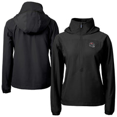 Tampa Bay Buccaneers Cutter & Buck Women's Charter Eco Recycled Half-Zip Hooded Anorak Jacket Black | NFL