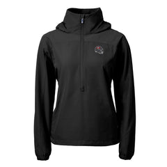 Tampa Bay Buccaneers Cutter & Buck Women's Charter Eco Recycled Half-Zip Hooded Anorak Jacket Black | NFL