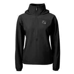 Atlanta Falcons Cutter & Buck Women's Charter Eco Recycled Half-Zip Hooded Anorak Jacket Black | NFL