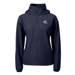 Buffalo Bills Cutter & Buck Women's Charter Eco Recycled Half-Zip Hooded Anorak Jacket Navy | NFL