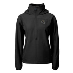Baltimore Ravens Cutter & Buck Women's Charter Eco Recycled Half-Zip Hooded Anorak Jacket Black | NFL