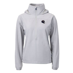 Chicago Bears Cutter & Buck Women's Charter Eco Recycled Half-Zip Hooded Anorak Jacket Gray | NFL