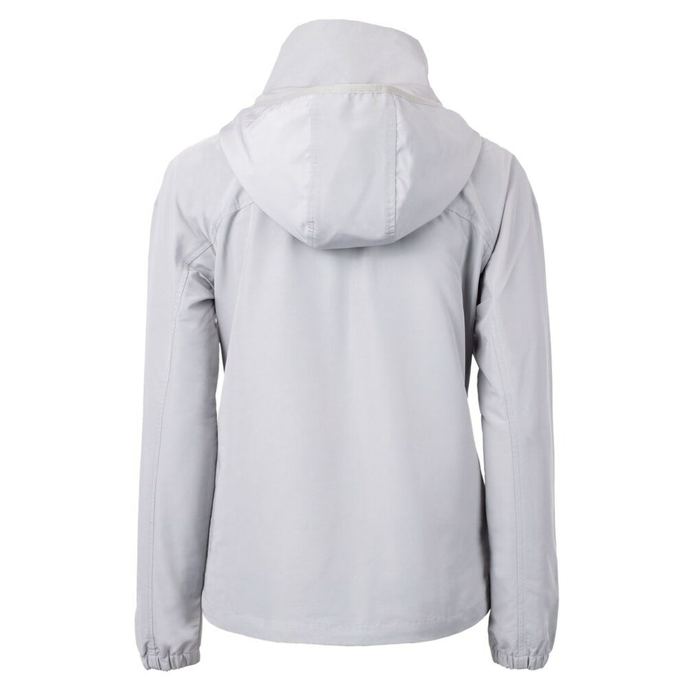 Green Bay Packers Cutter & Buck Women's Charter Eco Recycled Half-Zip Hooded Anorak Jacket Gray | NFL
