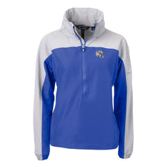Indianapolis Colts Cutter & Buck Women's Charter Eco Recycled Half-Zip Hooded Anorak Jacket Blue | NFL