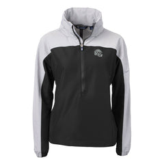 Las Vegas Raiders Cutter & Buck Women's Charter Eco Recycled Half-Zip Hooded Anorak Jacket Black | NFL