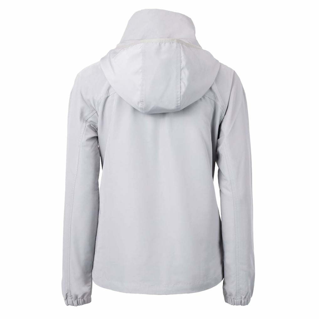 New York Giants Cutter & Buck Women's Charter Eco Recycled Half-Zip Hooded Anorak Jacket Gray | NFL