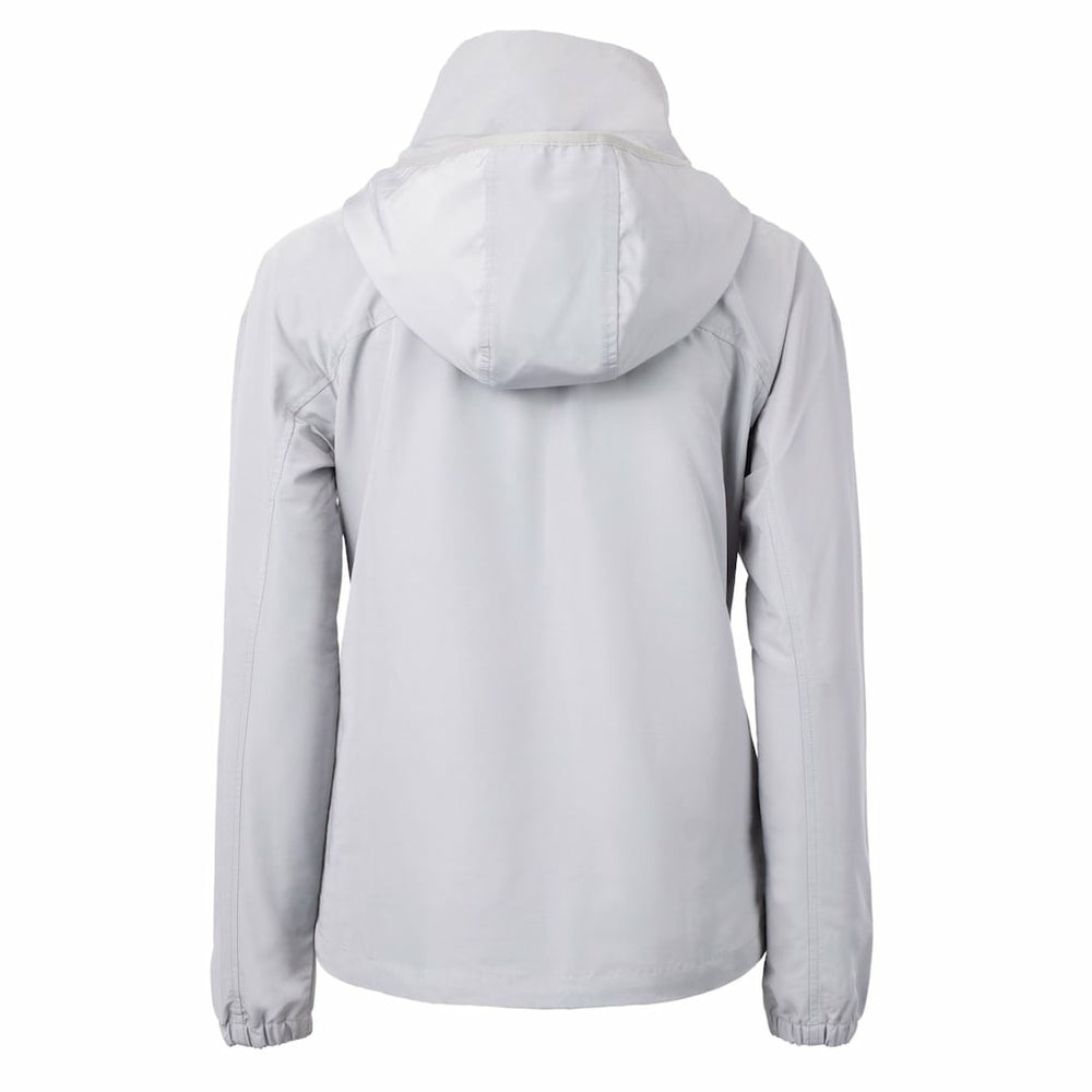 New York Giants Cutter & Buck Women's Charter Eco Recycled Half-Zip Hooded Anorak Jacket Gray | NFL