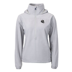 Pittsburgh Steelers Cutter & Buck Women's Charter Eco Recycled Half-Zip Hooded Anorak Jacket Gray | NFL