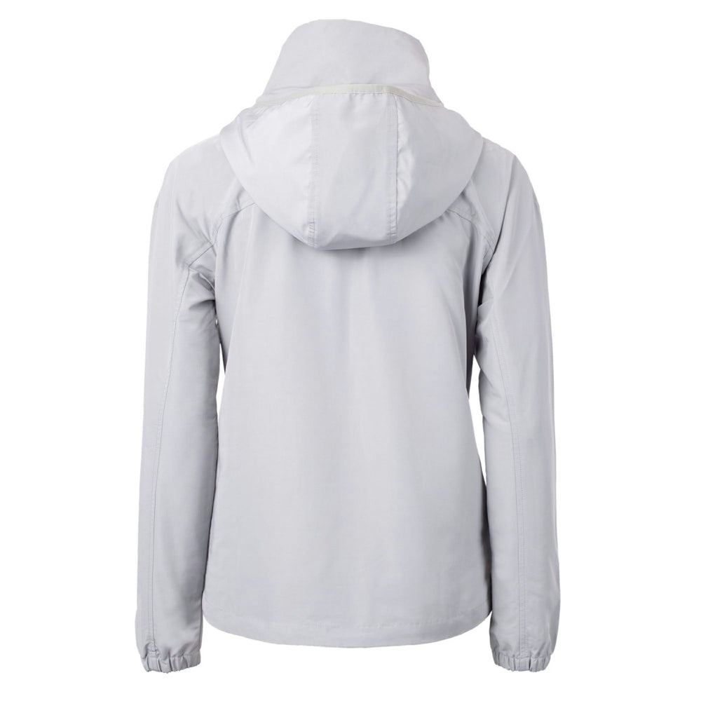 Denver Broncos Cutter & Buck Women's Charter Eco Recycled Half-Zip Hooded Anorak Jacket Gray | NFL