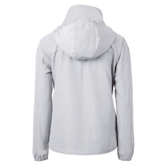 Denver Broncos Cutter & Buck Women's Charter Eco Recycled Half-Zip Hooded Anorak Jacket Gray | NFL