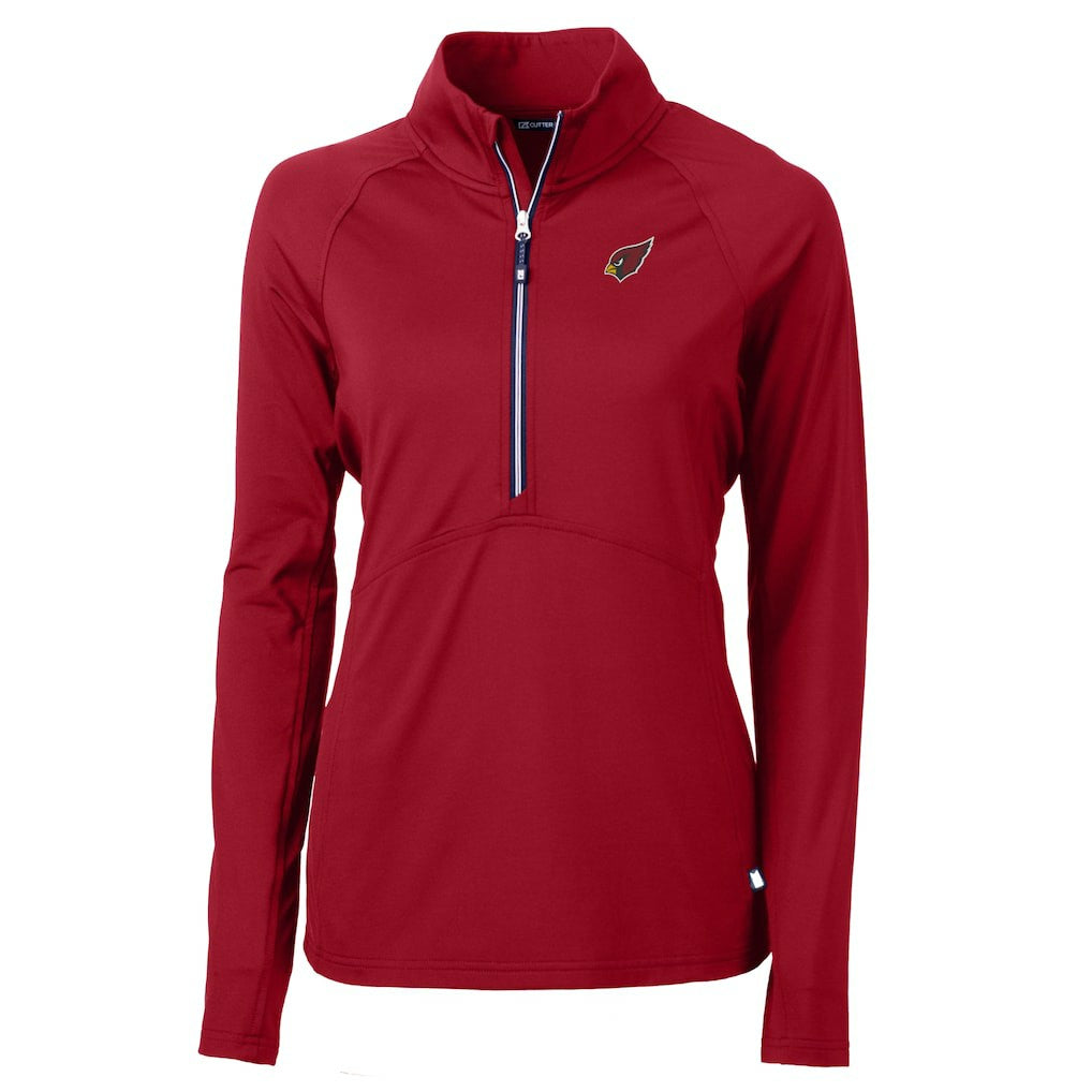 Arizona Cardinals Cutter & Buck Women's Adapt Eco Knit Stretch Recycled Raglan Half-Zip Top Cardinal | NFL