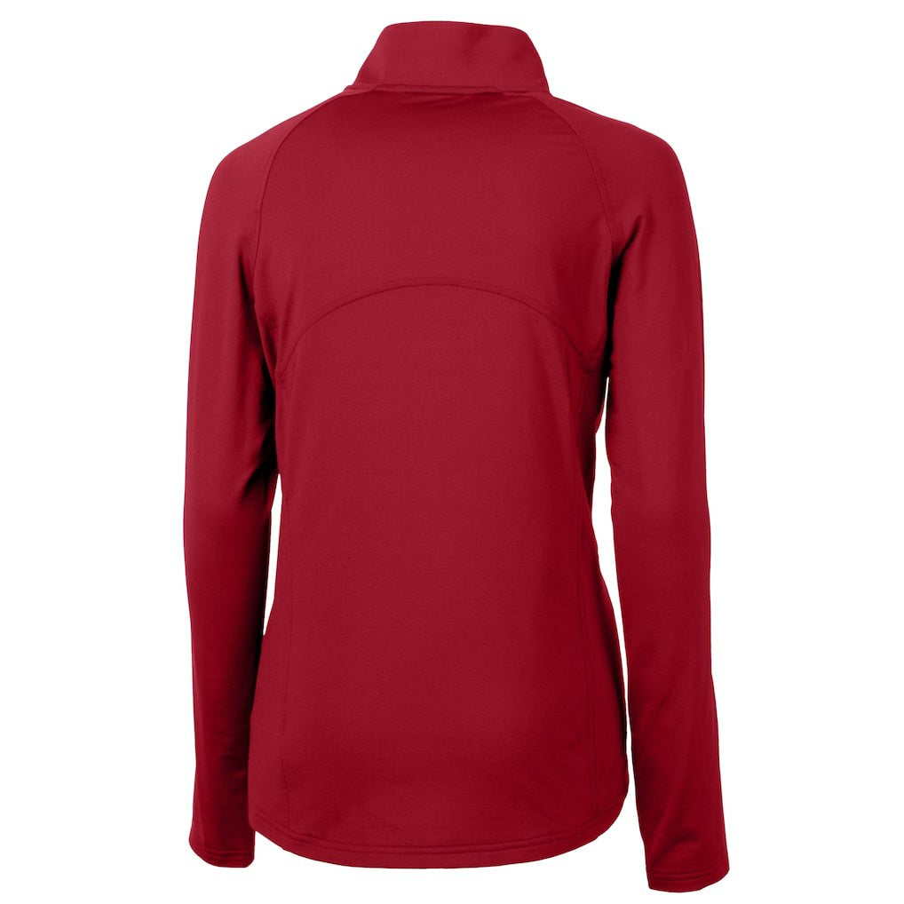 San Francisco 49ers Cutter & Buck Women's Adapt Eco Knit Stretch Recycled Raglan Half-Zip Top Red | NFL