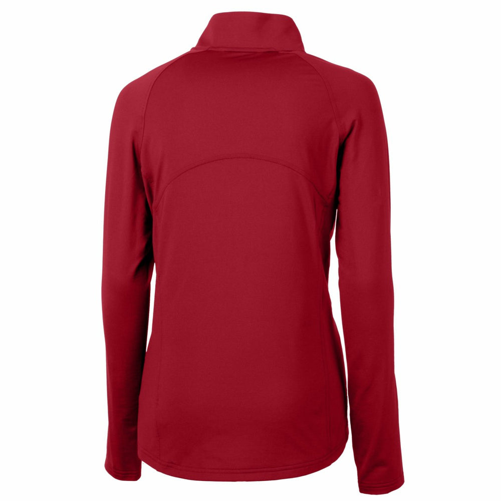 Tampa Bay Buccaneers Cutter & Buck Women's Historical Adapt Eco Knit Stretch Recycled Raglan Half-Zip Top Red | NFL