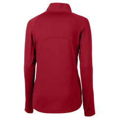 San Francisco 49ers Cutter & Buck Women's Adapt Eco Knit Stretch Recycled Raglan Half-Zip Top Red | NFL