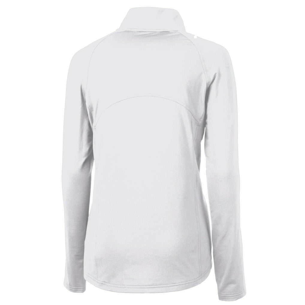 San Francisco 49ers Cutter & Buck Women's Adapt Eco Knit Stretch Recycled Raglan Half-Zip Top White | NFL