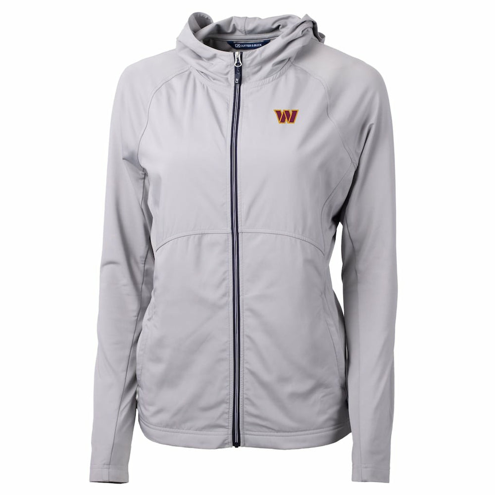 Washington Commanders Cutter & Buck Women's Primary Adapt Eco Knit Hybrid Recycled Full-Zip Jacket Gray | NFL