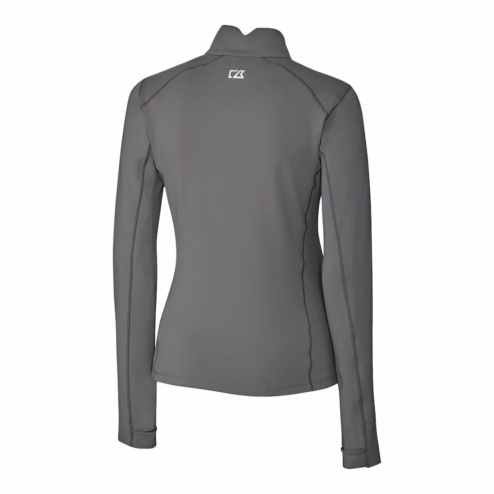 San Francisco 49ers Cutter & Buck Women's Traverse Stretch Quarter-Zip Pullover Top Gray | NFL