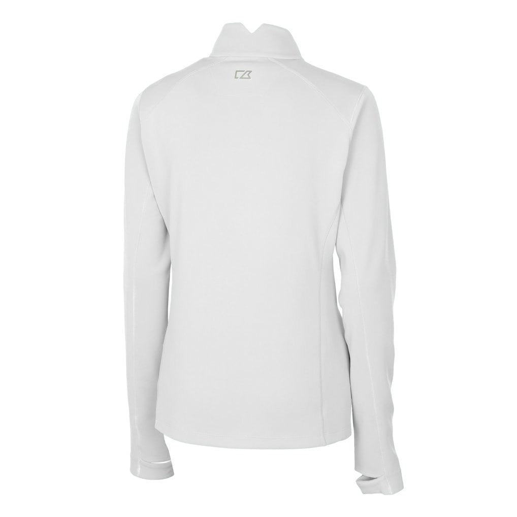 San Francisco 49ers Cutter & Buck Women's Traverse Stretch Quarter-Zip Pullover Top White | NFL