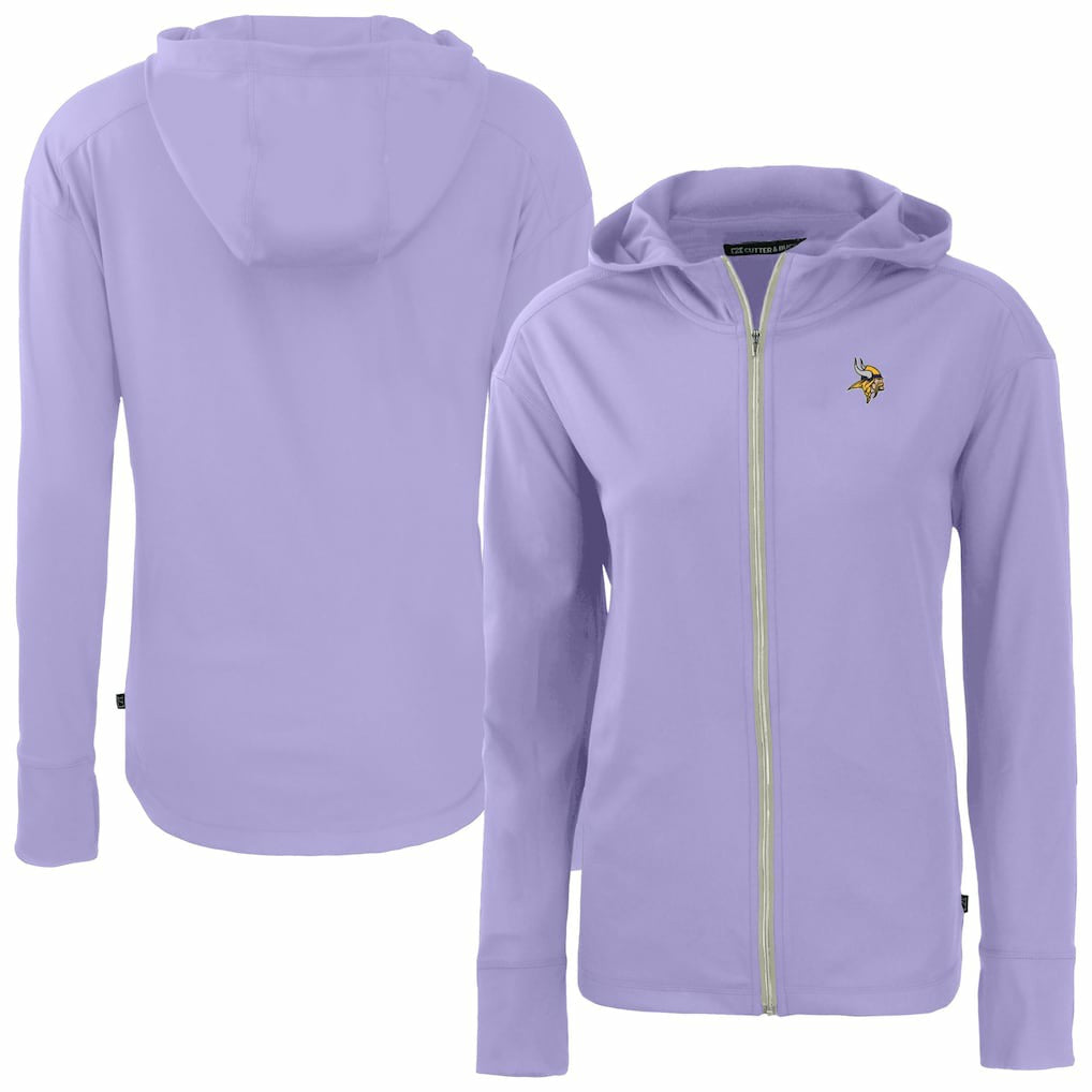 Minnesota Vikings Cutter & Buck Women's Daybreak Eco Recycled Full-Zip Hoodie Jacket Purple | NFL