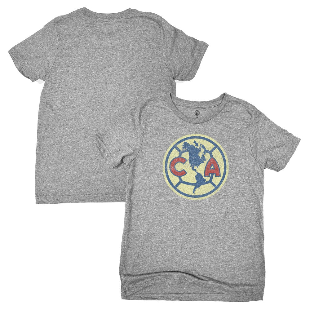 Club America 1863FC Youth Color Badge T-Shirt Heather Gray - FIFA World CUP