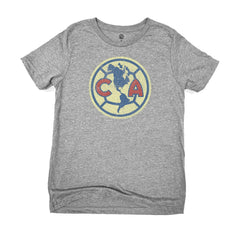 Club America 1863FC Youth Color Badge T-Shirt Heather Gray - FIFA World CUP