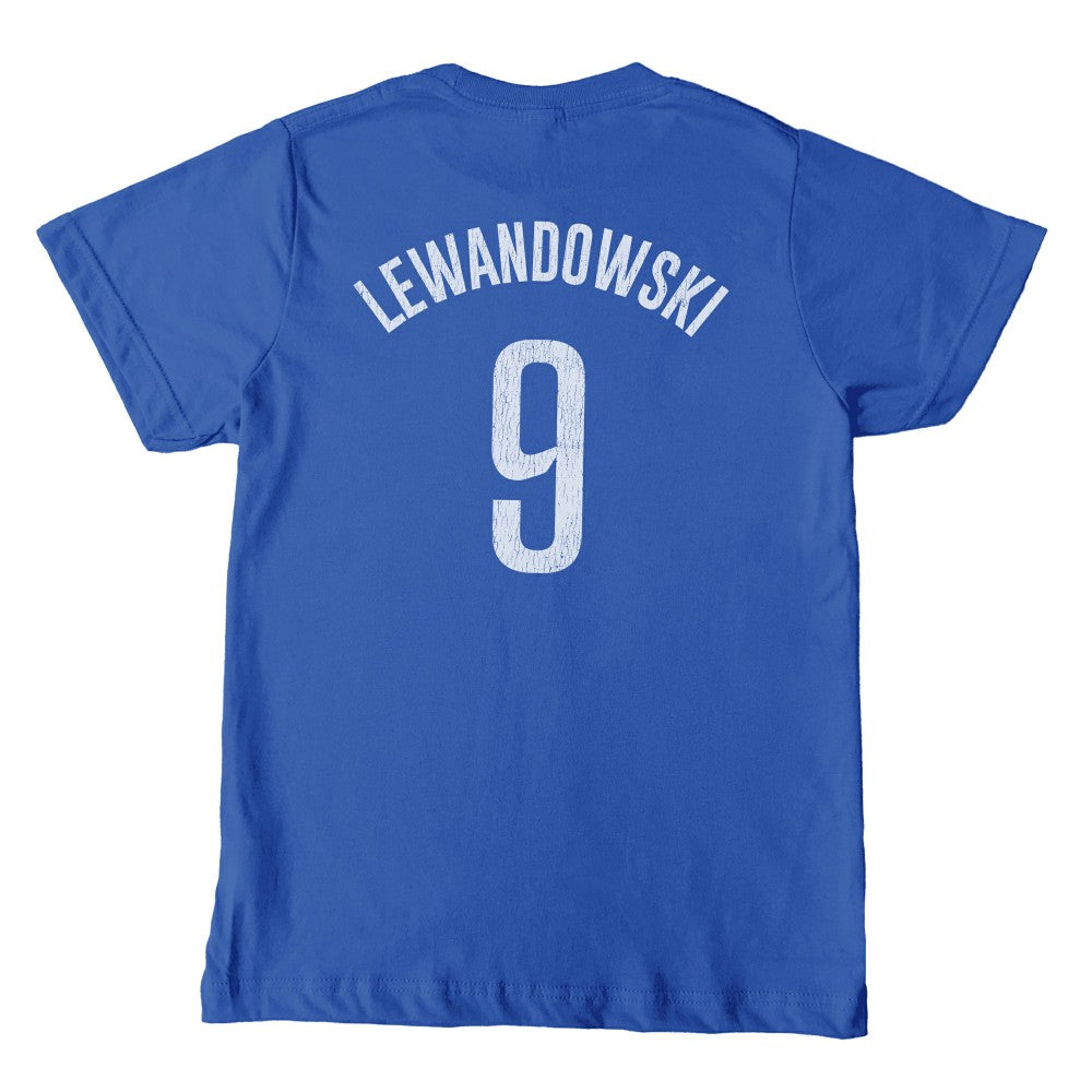 Robert Lewandowski Barcelona 1863FC Youth Player T-Shirt Blue - FIFA World CUP