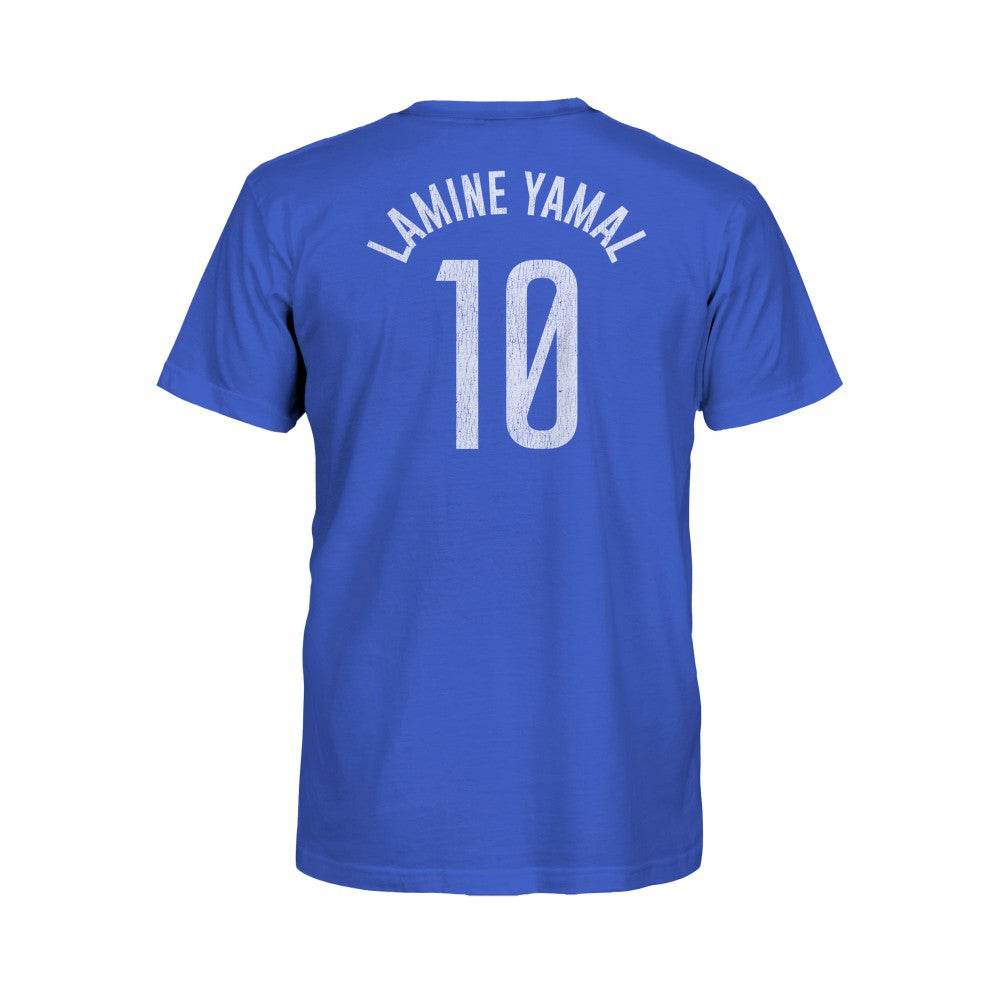Lamine Yamal Barcelona 1863FC Youth Player Name & Number T-Shirt Blue - FIFA World CUP