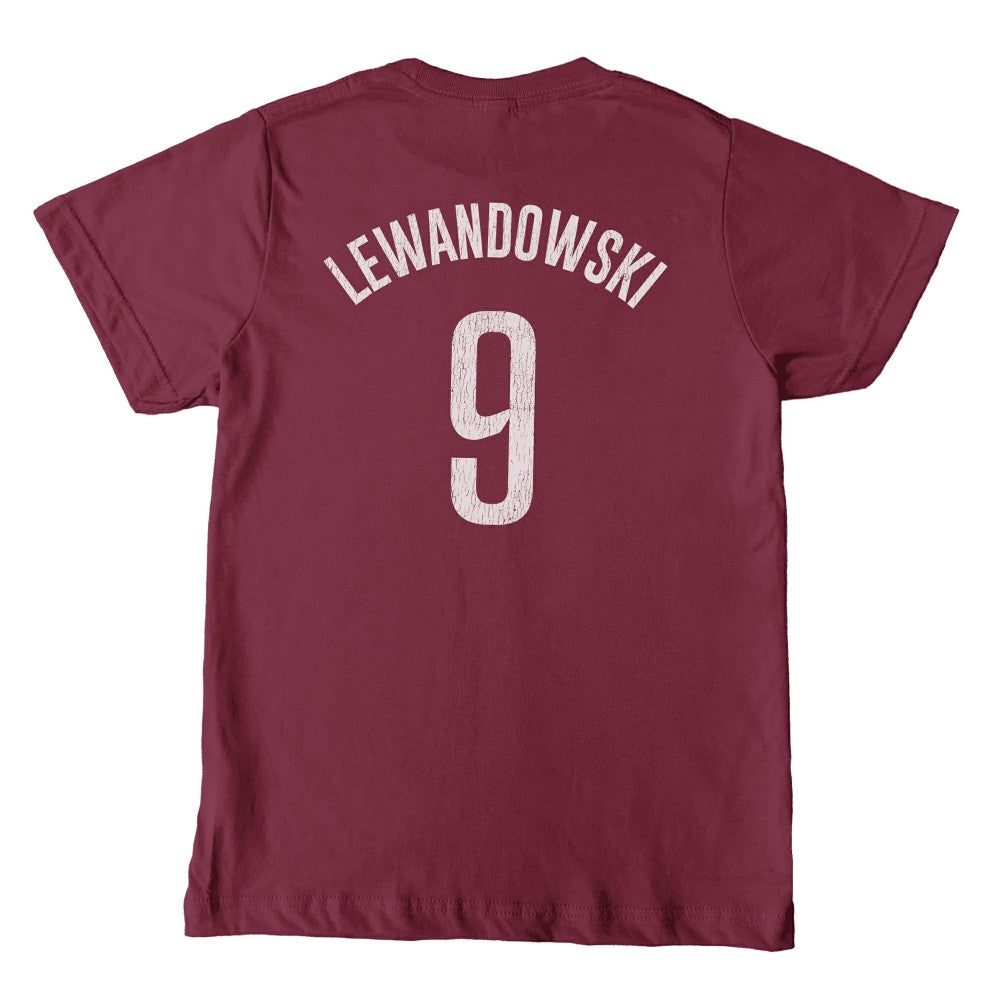 Robert Lewandowski Barcelona 1863FC Youth Player T-Shirt Maroon - FIFA World CUP