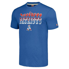 New England Patriots Homage Unisex The NFL ASL Collection by Love Sign American Sign Language T-Shirt Blue | NFL