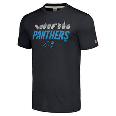 Carolina Panthers Homage Unisex The NFL ASL Collection by Love Sign American Sign Language T-Shirt Charcoal | NFL