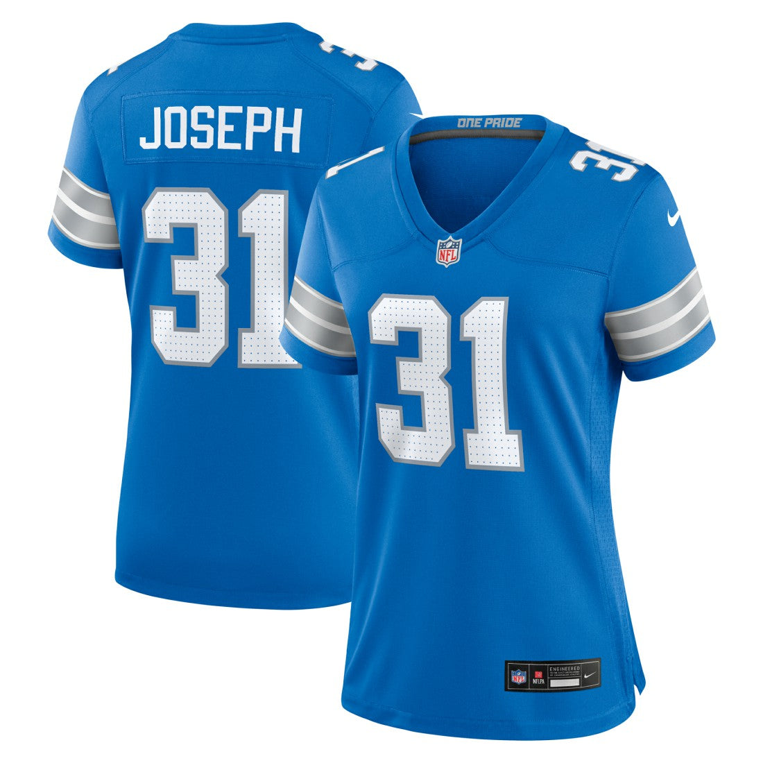 Kerby Joseph Detroit Lions Women's Team Game Jersey Blue | Nike for Sale