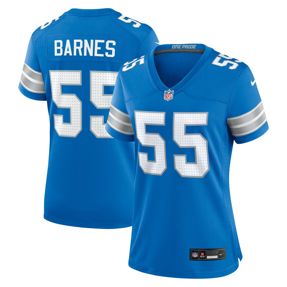 Derrick Barnes Detroit Lions Women's Team Game Jersey Blue | Nike for Sale