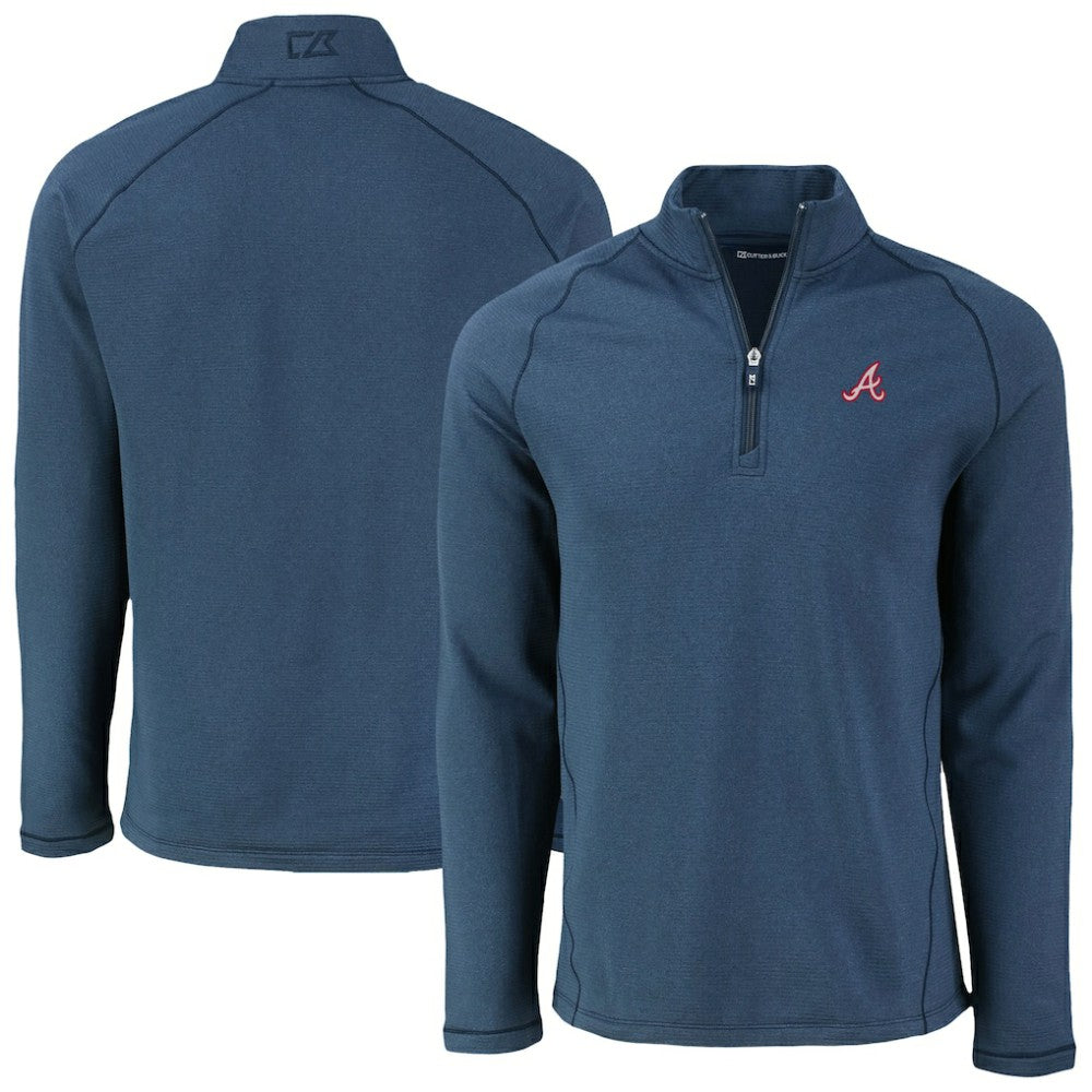 Atlanta Braves Cutter & Buck Peshastin Eco Fleece Recycled Raglan Quarter-Zip Top - MLB