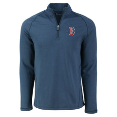 Boston Red Sox Cutter & Buck Peshastin Eco Fleece Recycled Raglan Quarter-Zip Top - MLB