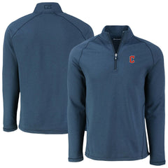 Cleveland Guardians Cutter & Buck Peshastin Eco Fleece Recycled Raglan Quarter-Zip Top - MLB