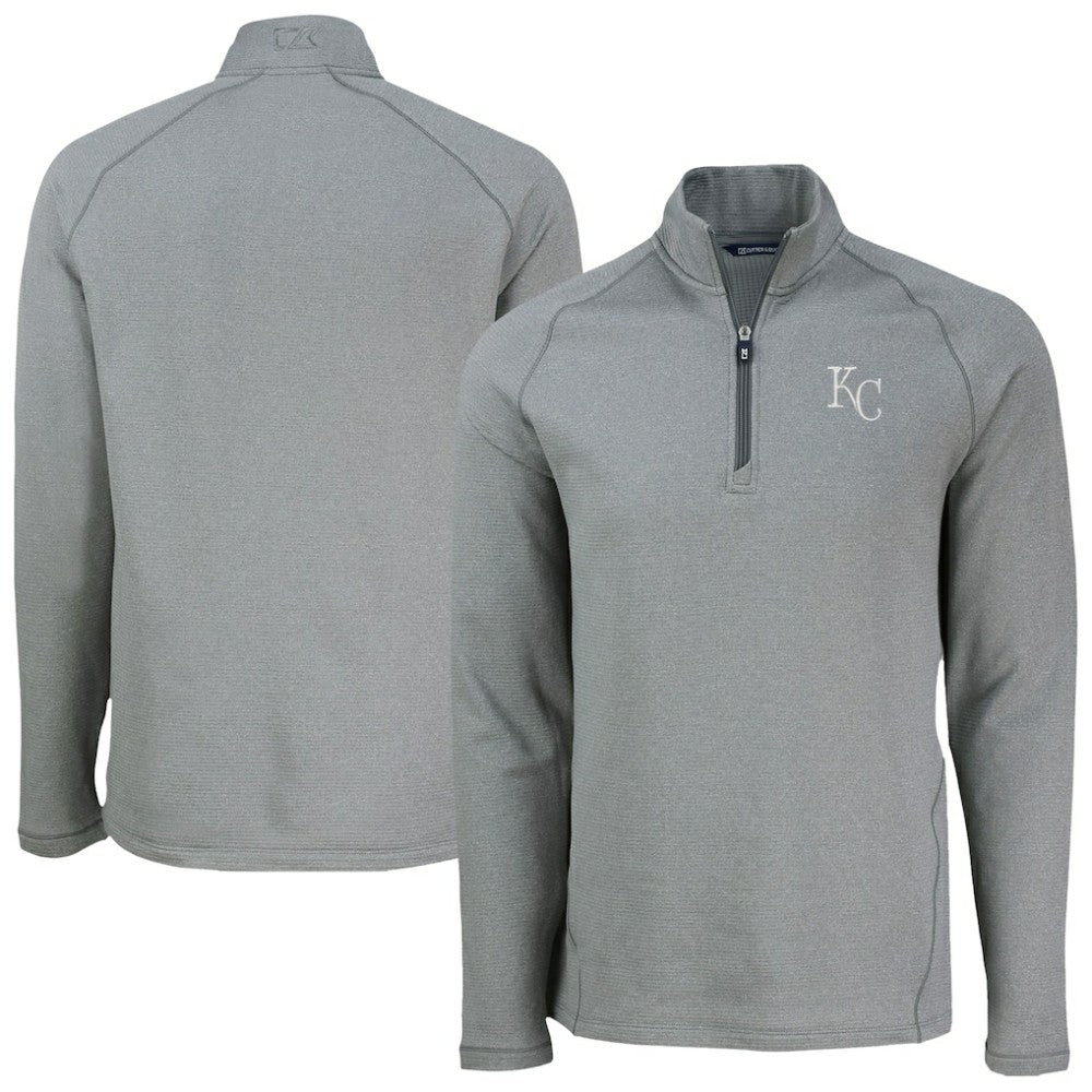 Kansas City Royals Cutter & Buck Peshastin Eco Fleece Recycled Raglan Quarter-Zip Top - MLB