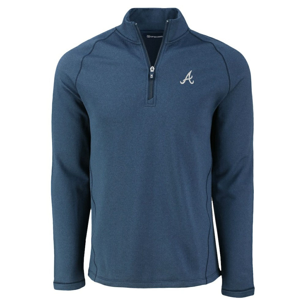 Atlanta Braves Cutter & Buck Peshastin Eco Fleece Recycled Raglan Quarter-Zip Top - MLB
