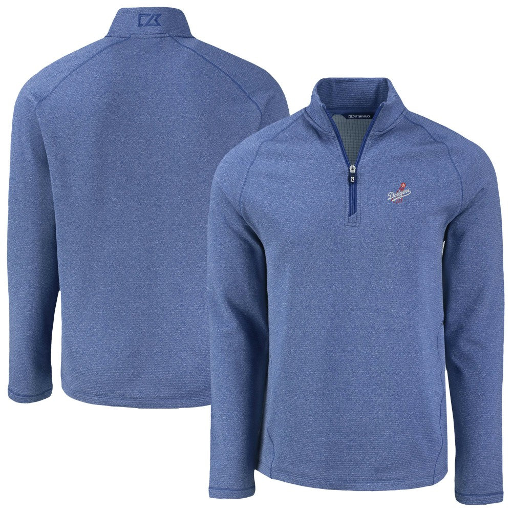 Los Angeles Dodgers Cutter & Buck Peshastin Eco Fleece Recycled Raglan Quarter-Zip Top - MLB